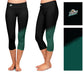 Bemidji State Beavers Vive La Fete Game Day Collegiate Leg Color Block Women Black Green Capri Leggings - Vive La Fête - Online Apparel Store