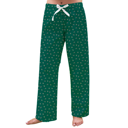 Bemidji State Beavers Vive La Fete Game Day All Over Logo Women Green Lounge Pants