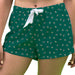 Bemidji State Beavers Vive La Fete Game Day All Over Logo Women Green Lounge Shorts