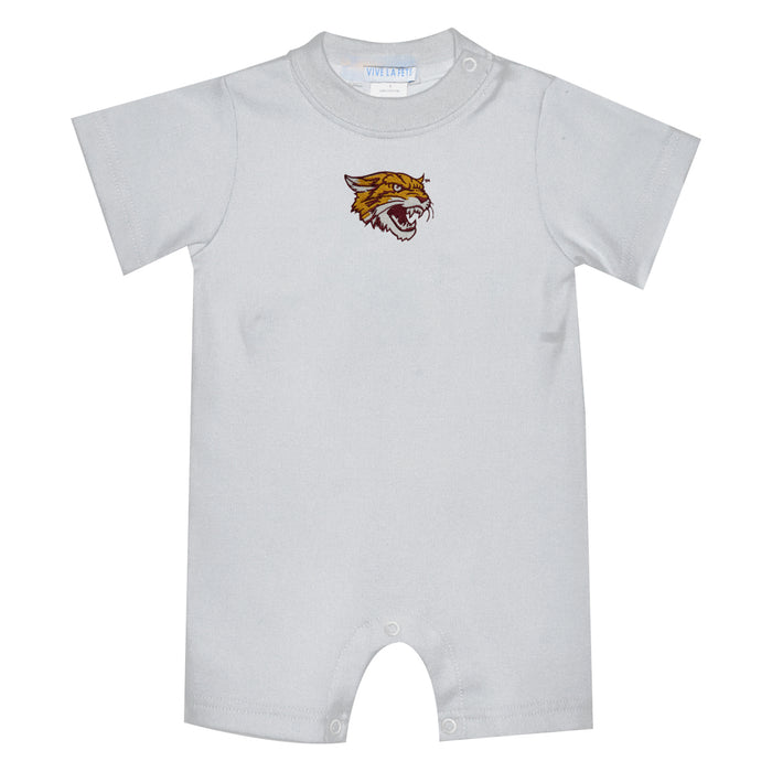 Bethune-Cookman Wildcats BC-U Embroidered White Knit Short Sleeve Boys Romper