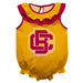 Bethune-Cookman Wildcats Yellow Sleeveless Ruffle Onesie Logo Bodysuit