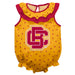 Bethune-Cookman Wildcats Swirls Yellow Sleeveless Ruffle Onesie Logo Bodysuit