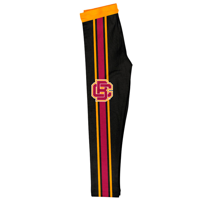 Bethune-Cookman Wildcats Vive La Fete Girls Game Day Black with Gold Stripes Leggings Tights