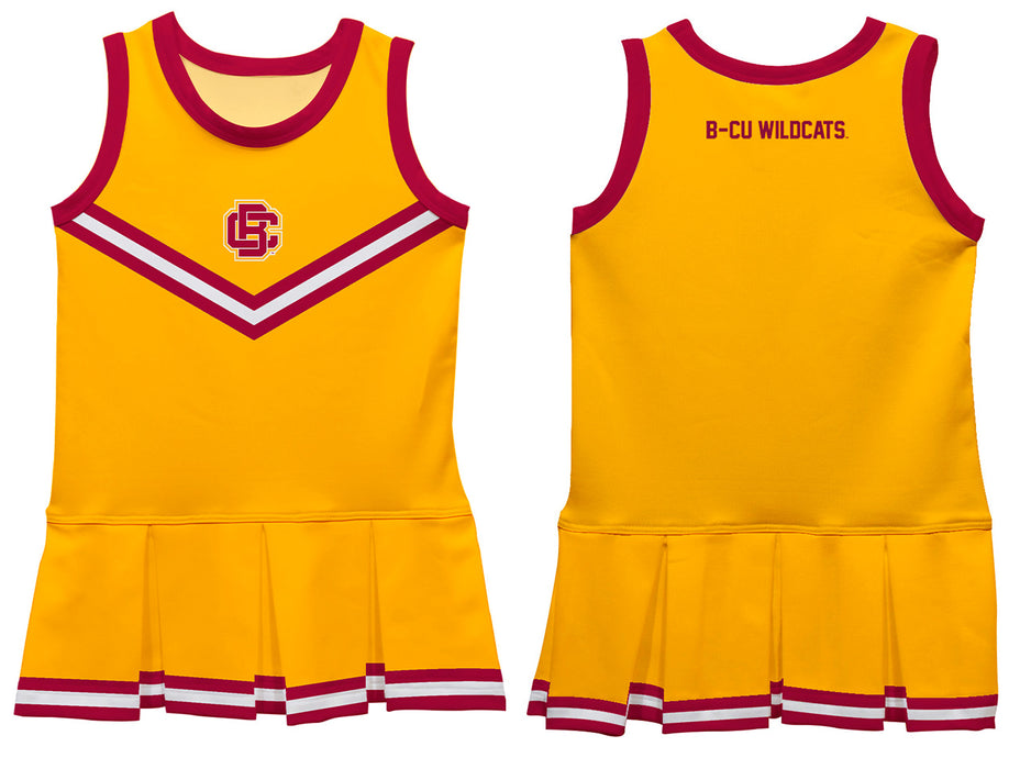 Bethune-Cookman Wildcats Vive La Fete Game Day Yellow Sleeveless Youth Cheerleader Dress - Vive La Fête - Online Apparel Store