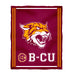 Bethune-Cookman Wildcats Vive La Fete Kids Game Day Maroon Plush Soft Minky Blanket 36 x 48 Mascot