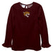 Bethune Cookman Wildcats Embroidered Maroon Knit Long Sleeve Girls Blouse