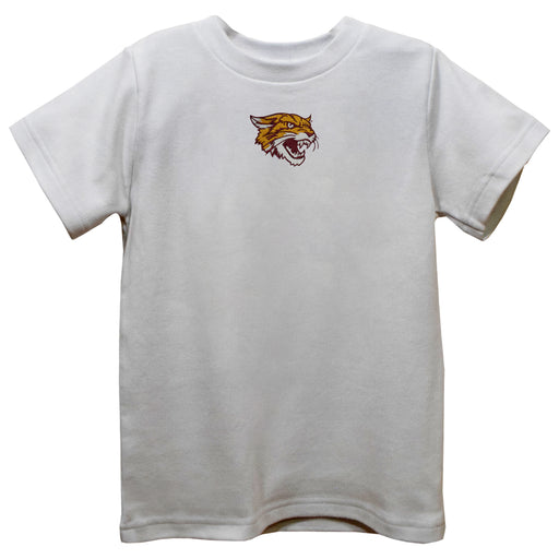Bethune Cookman Wildcats Embroidered White Short Sleeve Boys Tee Shirt