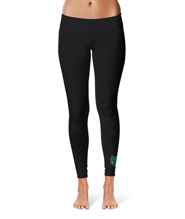 Binghamton University Bearcats Game Day Collegiate Logo at Ankle Women Black Yoga Leggings 2.5 Waist Tights" - Vive La Fête - Online Apparel Store
