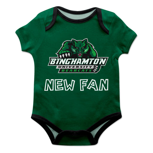 Binghamton University BearcatsVive La Fete Infant Game Day Green Short Sleeve Onesie New Fan Logo and Mascot Bodysuit - Vive La Fête - Online Apparel Store