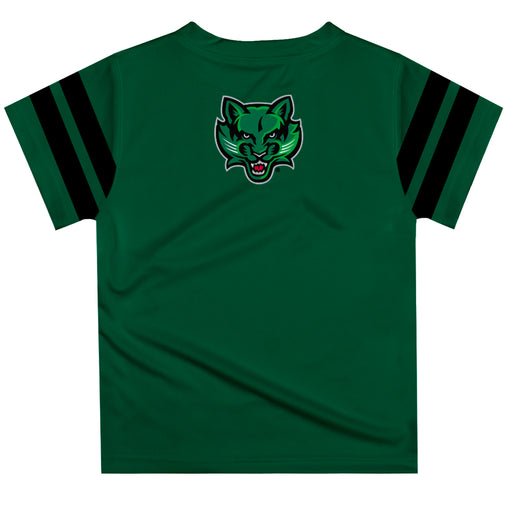 Binghamton University Bearcats Vive La Fete Boys Game Day Green Short Sleeve Tee with Stripes on Sleeves - Vive La Fête - Online Apparel Store