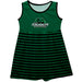 Binghamton University Bearcats Vive La Fete Girls Game Day Sleeveless Tank Dress Solid Green Logo Stripes on Skirt - Vive La Fête - Online Apparel Store
