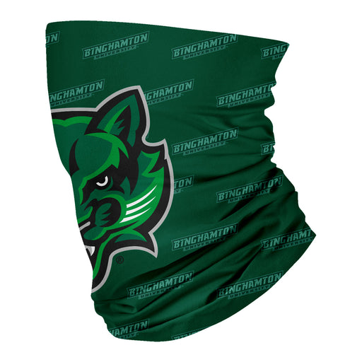 Binghamton University Bearcats Neck Gaiter Green All Over Logo - Vive La Fête - Online Apparel Store