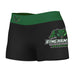 Binghamton Bearcats Vive La Fete Logo on Thigh & Waistband Black & Green Women Yoga Booty Workout Shorts 3.75 Inseam"