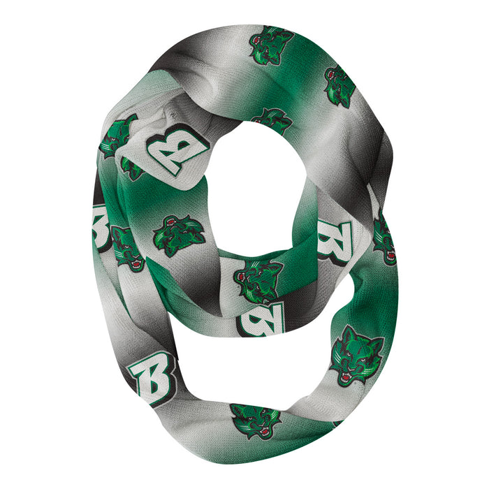 Binghamton Bearcats Vive La Fete All Over Logo Game Day Collegiate Women Ultra Soft Knit Infinity Scarf
