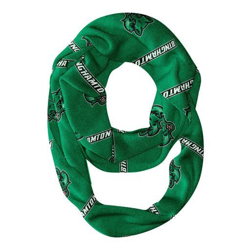 Binghamton Bearcats Vive La Fete Repeat Logo Game Day Collegiate Women Light Weight Ultra Soft Infinity Scarf