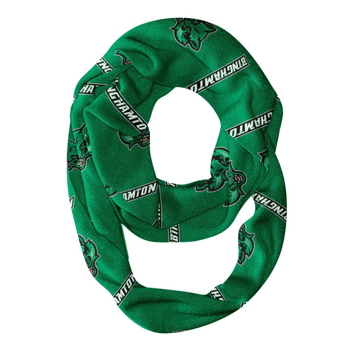 Binghamton Bearcats Vive La Fete Repeat Logo Game Day Collegiate Women Light Weight Ultra Soft Infinity Scarf