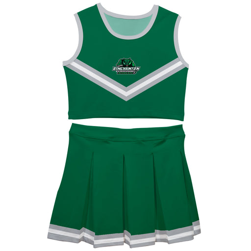 Binghamton University Bearcats Vive La Fete Game Day Green Sleeveless Cheerleader Set