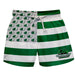 Binghamton Bearcats Vive La Fete Game Day Green White Gray Flag Swimtrunks V1