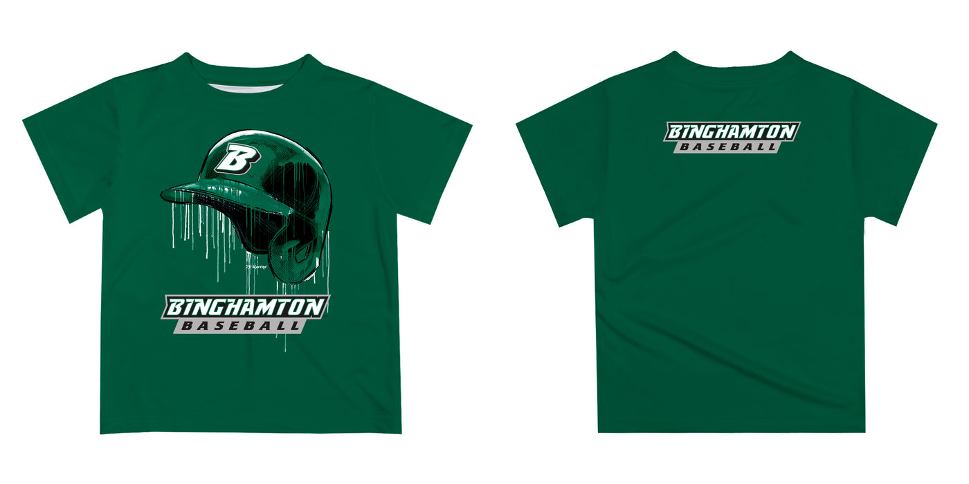 Binghamton University Bearcats Original Dripping Baseball Hat Green T-Shirt by Vive La Fete - Vive La Fête - Online Apparel Store