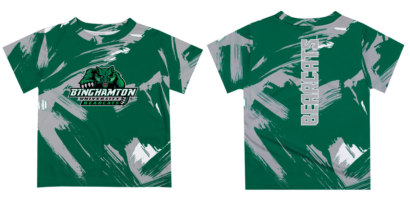 Binghamton University Bearcats Vive La Fete Boys Game Day Green Short Sleeve Tee Paint Brush - Vive La Fête - Online Apparel Store