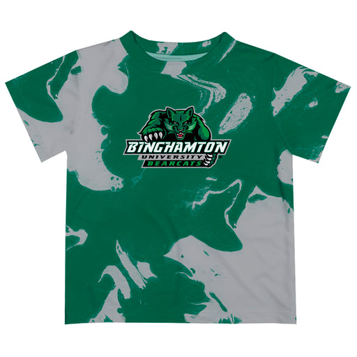 Binghamton University Bearcats Vive La Fete Marble Boys Game Day Green Short Sleeve Tee