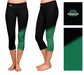 Binghamton Bearcats Vive La Fete Game Day Collegiate Leg Color Block Women Black Green Capri Leggings - Vive La Fête - Online Apparel Store