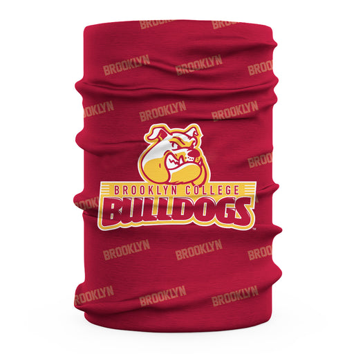 Brooklyn College Bulldogs Neck Gaiter Red All Over Logo - Vive La Fête - Online Apparel Store