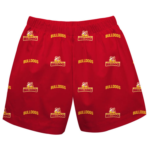 Brooklyn College Bulldogs Short Red All Over Logo - Vive La Fête - Online Apparel Store