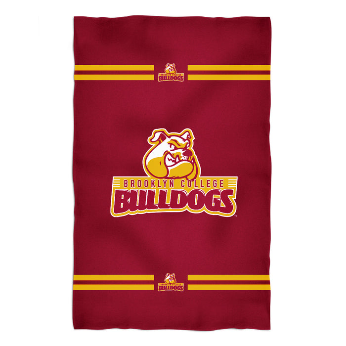 Brooklyn College Bulldogs Vive La Fete Game Day Absorvent Premium Maroon Beach Bath Towel 51 x 32" Logo and Stripes" - Vive La Fête - Online Apparel Store