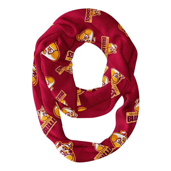 Brooklyn Bulldogs Vive La Fete Repeat Logo Game Day Collegiate Women Light Weight Ultra Soft Infinity Scarf