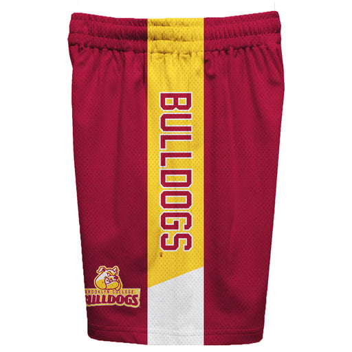 Brooklyn Bulldogs Vive La Fete Game Day Maroon Stripes Boys Solid Gold Athletic Mesh Short - Vive La Fête - Online Apparel Store