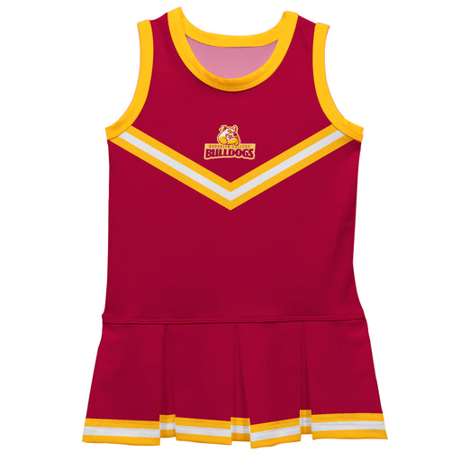 Brooklyn Bulldogs Vive La Fete Game Day Maroon Sleeveless Cheerleader Dress