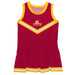 Brooklyn Bulldogs Vive La Fete Game Day Maroon Sleeveless Cheerleader Dress