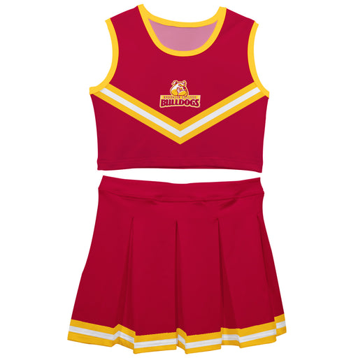 Brooklyn Bulldogs Vive La Fete Game Day Maroon Sleeveless Cheerleader Set