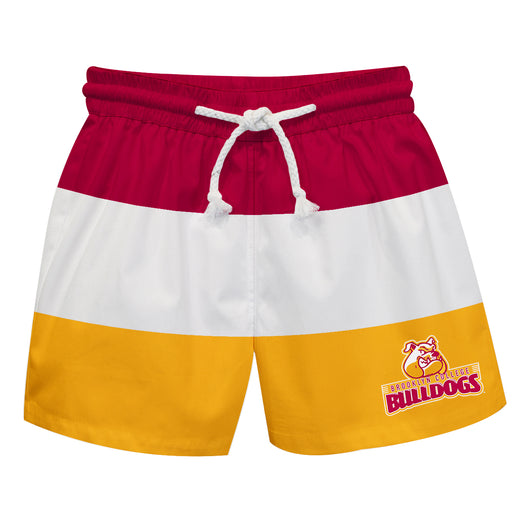 Brooklyn Bulldogs Vive La Fete Maroon White Gold Stripes Swimtrunks V1
