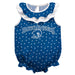 Blinn College Bucaneers Swirls Blue Sleeveless Ruffle Onesie Logo Bodysuit