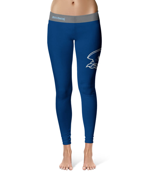 Blinn College Bucaneers Vive La Fete Game Day Collegiate Logo on Thigh Blue Women Yoga Leggings 2.5 Waist Tights