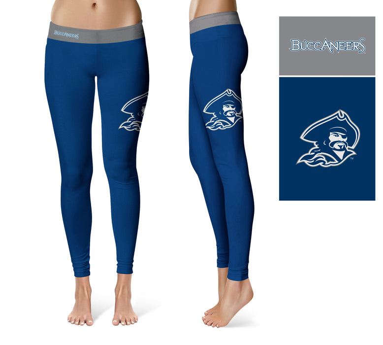 Blinn College Bucaneers Vive La Fete Game Day Collegiate Logo on Thigh Blue Women Yoga Leggings 2.5 Waist Tights - Vive La Fête - Online Apparel Store