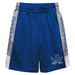 Blinn College Buccaneers Vive La Fete Game Day Blue Stripes Boys Solid Gray Athletic Mesh Short