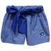 Blinn College Buccaneers Embroidered Royal Gingham Girls Short with Sash