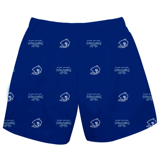 Blinn College Buccaneers Vive La Fete Boys Game Day All Over Logo Elastic Waist Classic Play Blue Pull On Short