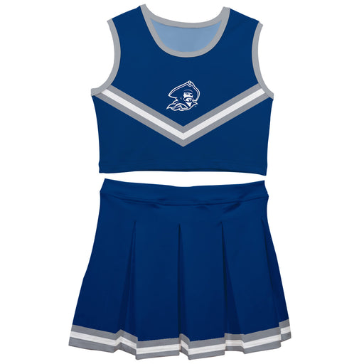 Blinn College Buccaneers Vive La Fete Game Day Blue Sleeveless Cheerleader Set