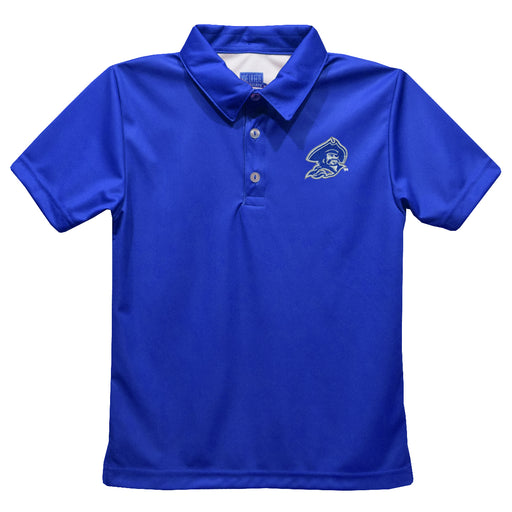Blinn College Buccaneers Embroidered Royal Short Sleeve Polo Box