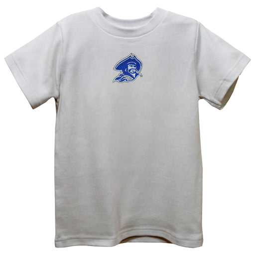 Blinn College Buccaneers Embroidered White Short Sleeve Boys Tee Shirt