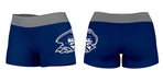 Blinn College Buccaneers Vive La Fete Logo on Thigh & Waistband Blue Gray Women Yoga Booty Workout Shorts 3.75 Inseam - Vive La Fête - Online Apparel Store