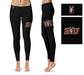 Bloomsburg University Huskies Vive La Fete Collegiate Large Logo on Thigh Women Black Yoga Leggings 2.5 Waist Tights - Vive La Fête - Online Apparel Store