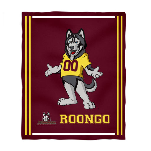Bloomsburg University Huskies Vive La Fete Kids Game Day Maroon Plush Soft Minky Blanket 36 x 48 Mascot