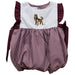Bloomsburg University Huskies Embroidered Maroon Gingham Short Sleeve Girls Bubble