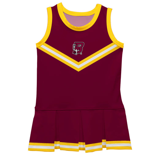 Bloomsburg Huskies Vive La Fete Game Day Maroon Sleeveless Cheerleader Dress
