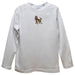 Bloomsburg University Huskies Embroidered White Long Sleeve Boys Tee Shirt